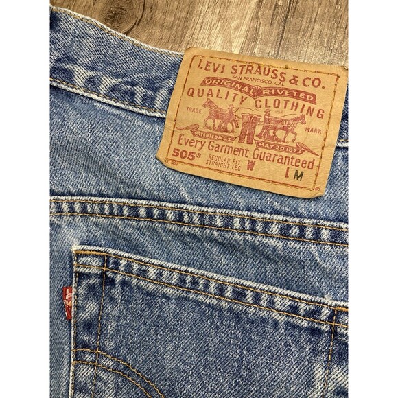 Levi’s 505 Vintage 7 JR M 28x31.5 Denim Jeans Reg Straight Leg Cotton Y2K (2000) - Picture 3 of 10